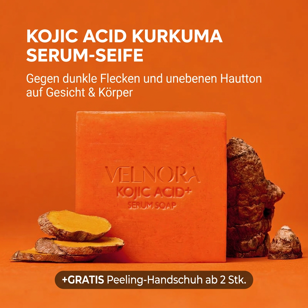 KojiGlow - Kojic Acid Kurkuma Serum Seife